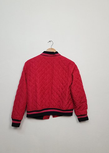 Düğmeli Kırmızı Kadın Spor Ceket - Görsel 3