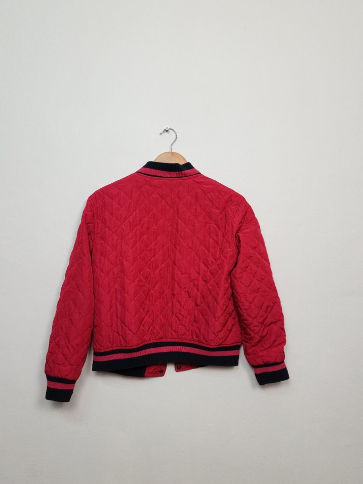 Düğmeli Kırmızı Kadın Spor Ceket - Görsel 3