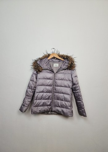 Gri Kadın Kürklü Kışlık Mont - Görsel 2