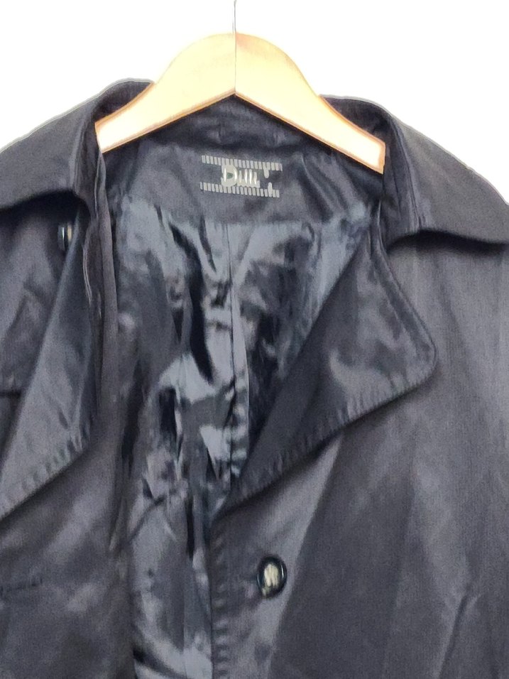 Siyah Uzun Kadın Trençkot - Görsel 3