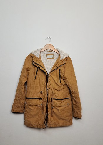 Hardal Renk Kadın Midi Ceket - Görsel 2