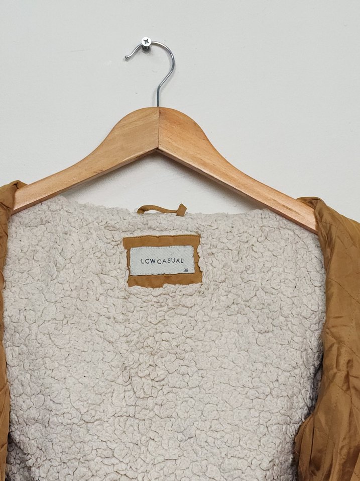 Hardal Renk Kadın  Midi Ceket - Görsel 5