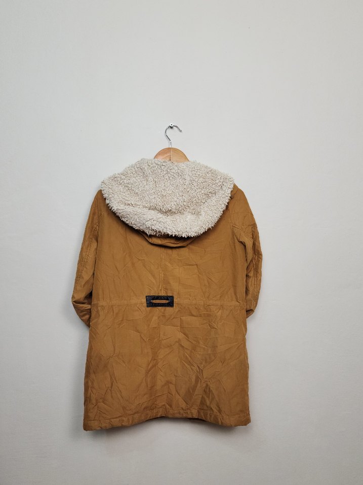 Hardal Renk Kadın  Midi Ceket - Görsel 4