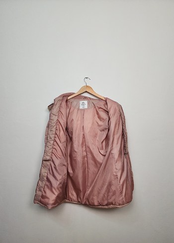 Kadın Gül Kurusu Midi Suni Kürklü Kışlık Mont - Görsel 5