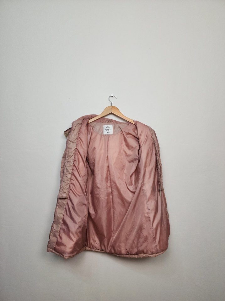 Kadın Gül Kurusu Midi Suni Kürklü Kışlık Mont - Görsel 5