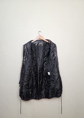 Siyah Parlak Fermuarlı Biker Ceket - Görsel 5