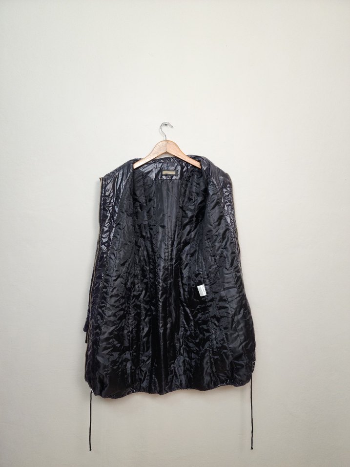 Siyah Parlak Fermuarlı Biker Ceket - Görsel 5