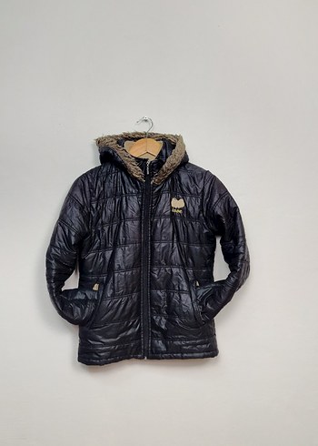 Kadın Siyah Fermuarlı Midi Ceket - Görsel 4