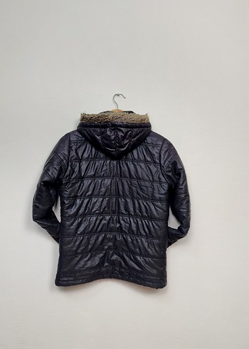 Kadın Siyah Fermuarlı Midi Ceket - Görsel 2