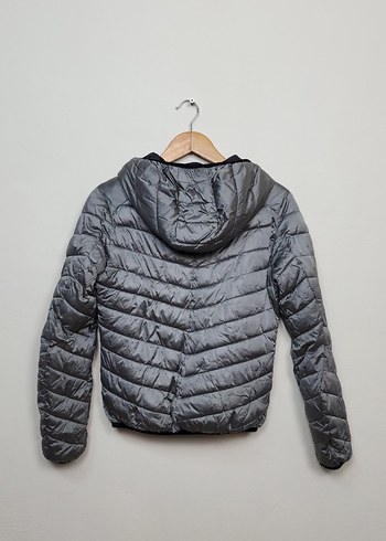 Gri Kadın Mini Spor Ceket Fermuarlı - Görsel 4