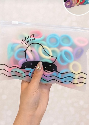 Renkli Elastik Çocuk Saç Lastiği Seti 20 adet - Görsel 2