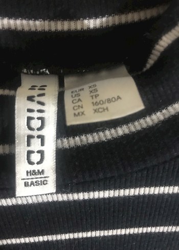 H&M  ÇİZGİLİ BODY - Görsel 2