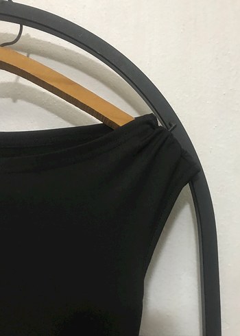 Siyah Drapeli Kadın Elbise - Görsel 9