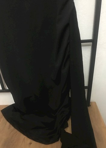 Siyah Drapeli Kadın Elbise - Görsel 5