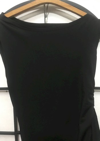 Siyah Drapeli Kadın Elbise - Görsel 4