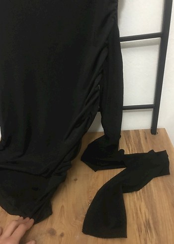 Siyah Drapeli Kadın Elbise - Görsel 2