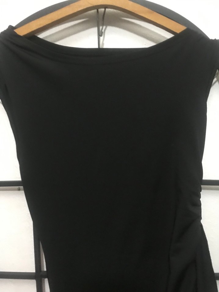 Siyah Drapeli Kadın Elbise - Görsel 4