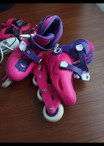 Kız Çocuk Pembe Velcro Kaykay Pateni - Görsel 2