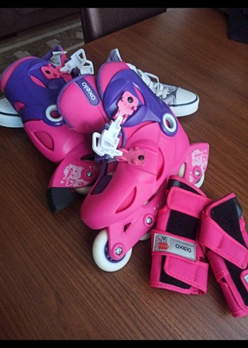 Kız Çocuk Pembe Velcro Kaykay Pateni - Görsel 5