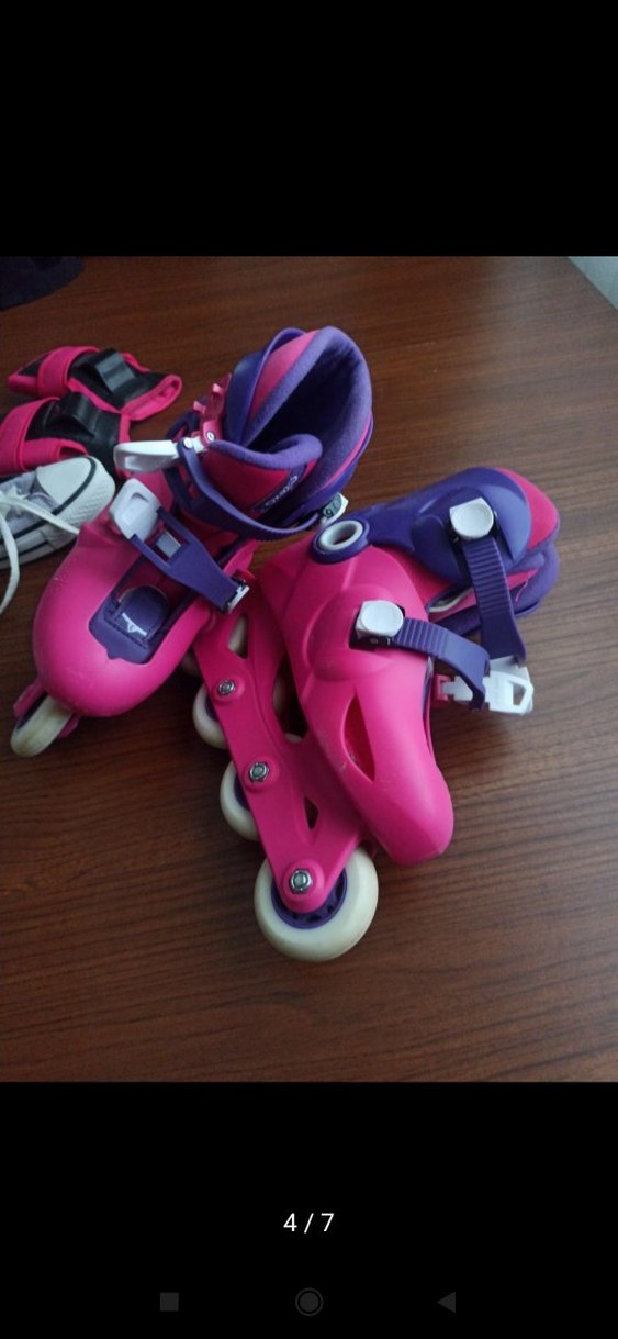 Kız Çocuk Pembe Velcro Kaykay Pateni - Görsel 2