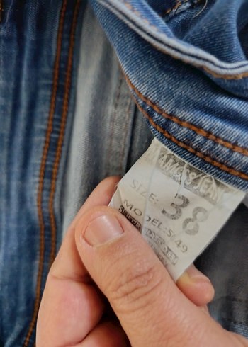 Düğmeli Gri-Mavi Mamos Erkek Kot Pantolon - Görsel 3