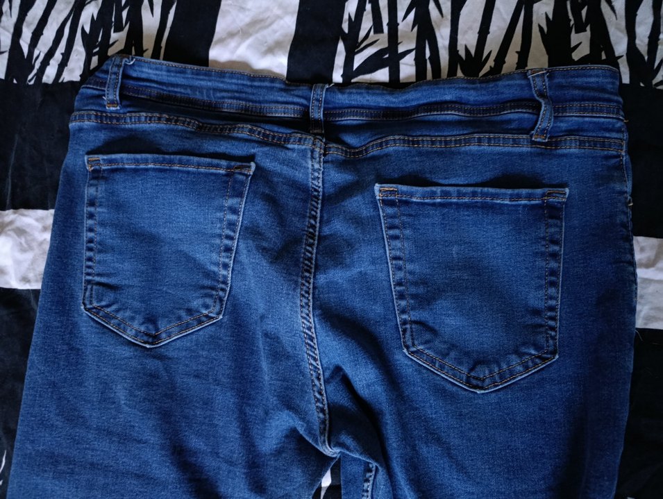 Düğmeli Gri-Mavi Mamos Erkek Kot Pantolon - Görsel 5