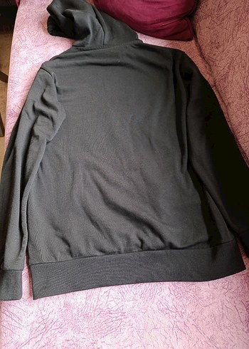 Siyah Kapüşonlu Sweatshirt Rahat Kesim - Görsel 2