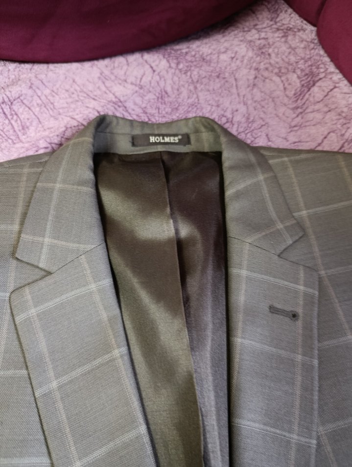 Gri Ekose Erkek Ofis Ceketi - Görsel 3