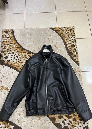 Zara Suni Deri ceket XL beden - Görsel 5