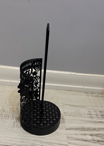 Siyah Metal İşlemeli Mumluk - Görsel 2