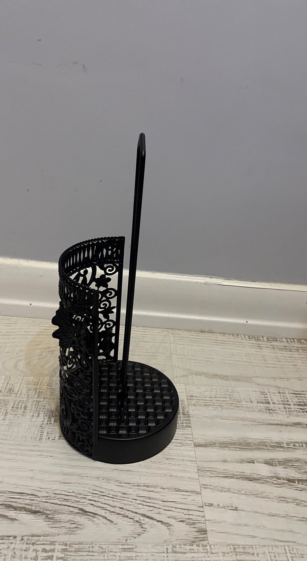 Siyah Metal İşlemeli Mumluk - Görsel 2