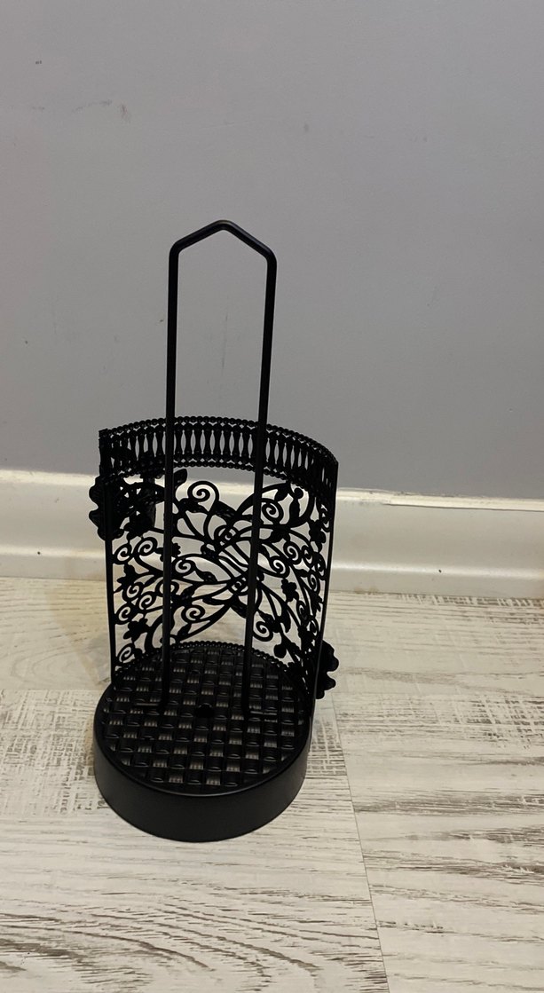 Siyah Metal İşlemeli Mumluk - Görsel 3