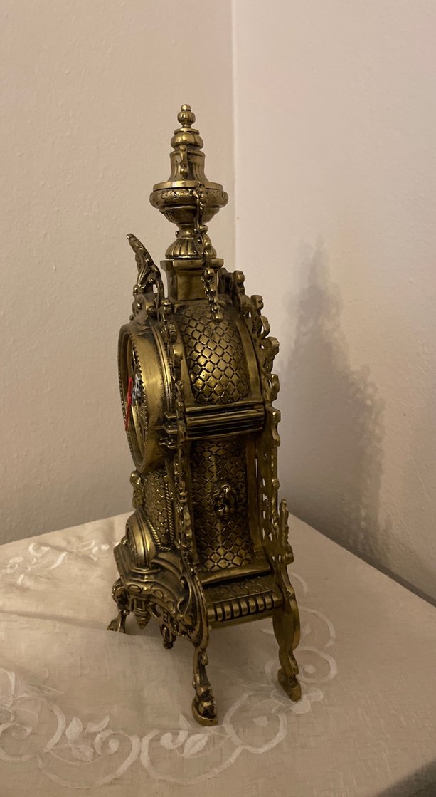 Altın Renkli Klasik Masa Saati - Görsel 2