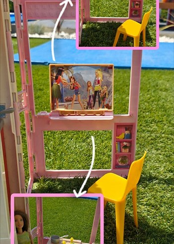 Renkli Pembe Çocuk Oyun Evi - Görsel 7