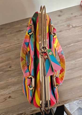 Renkli Retro Kadın Çanta - Görsel 3