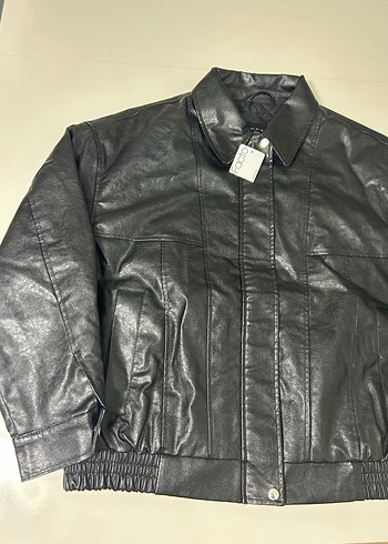 DeFacto Siyah Deri Kadın Ceket - Görsel 2