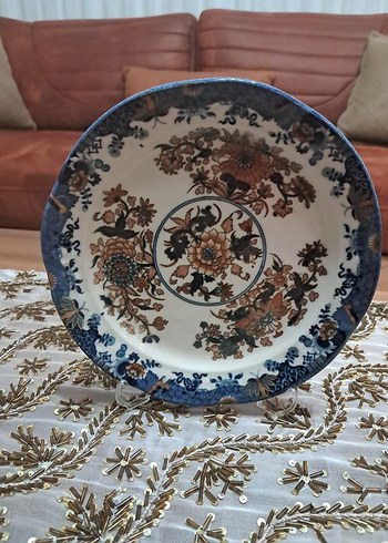 Desenli Mavi Klasik Tabak Seti - Görsel 12