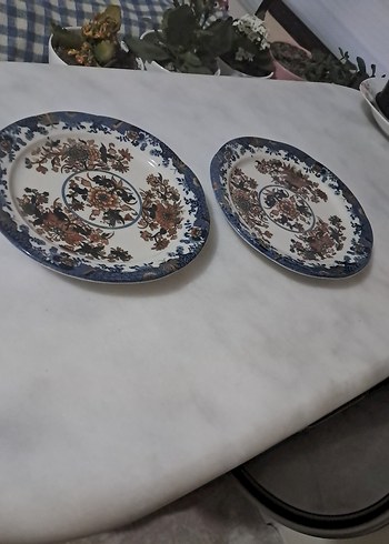 Desenli Mavi Klasik Tabak Seti - Görsel 3