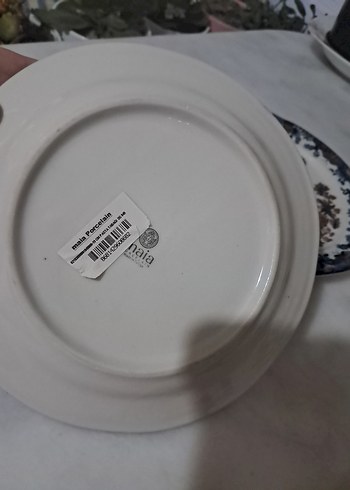 Desenli Mavi Klasik Tabak Seti - Görsel 8