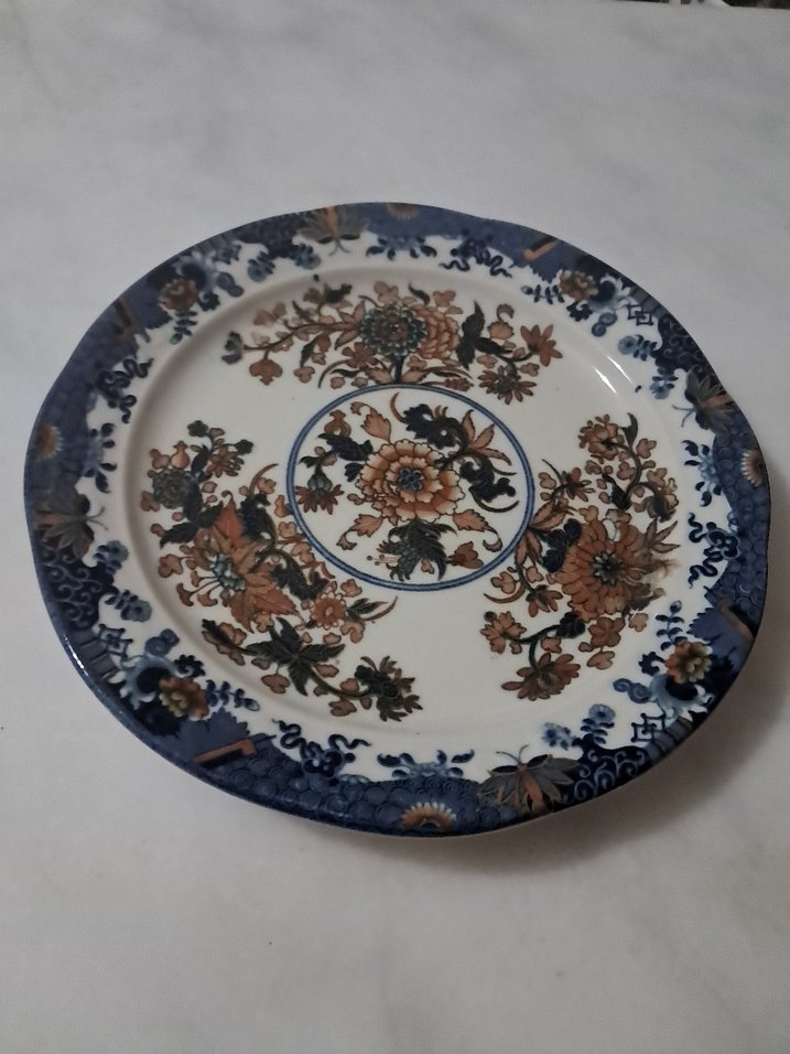 Desenli Mavi Klasik Tabak Seti - Görsel 2