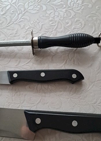 Siyah Saplı 3 Bıçak ve Bileme Taşı Seti - Görsel 4