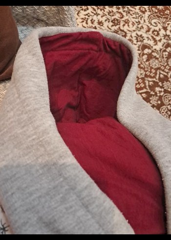 erkek Çocuk Gri Kapüşonlu Sweatshirt - Görsel 2