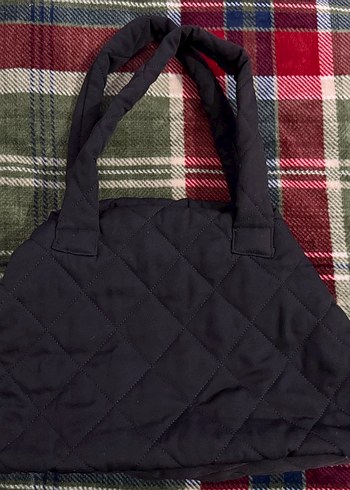 Siyah Kumaş Omuz Çanta - Görsel 2