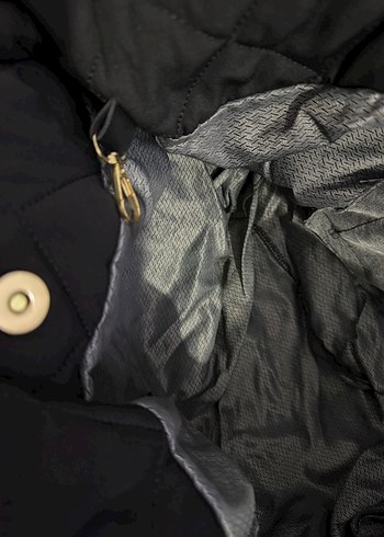 Siyah Kumaş Omuz Çanta - Görsel 3