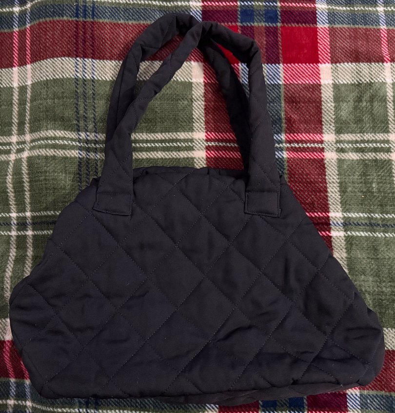 Siyah Kumaş Omuz Çanta - Görsel 2