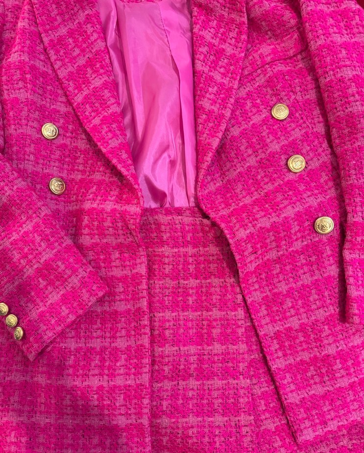 Blazer Ceket Şort Etek Takımı - Görsel 4