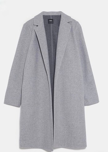 Gri Uzun Klasik Kaban - Görsel 2