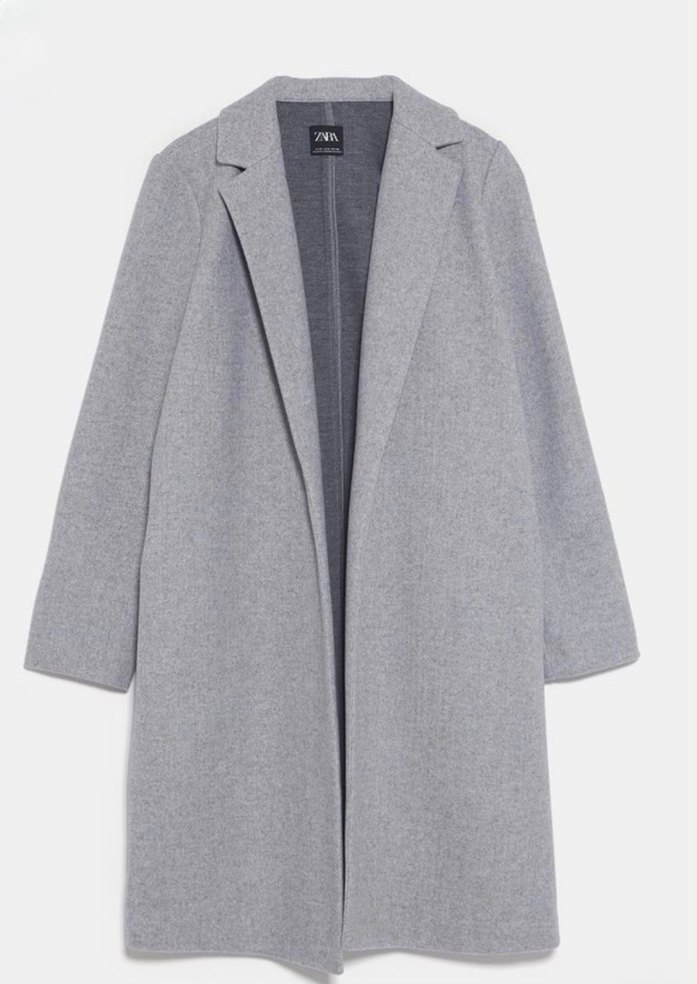 Gri Uzun Klasik Kaban - Görsel 2