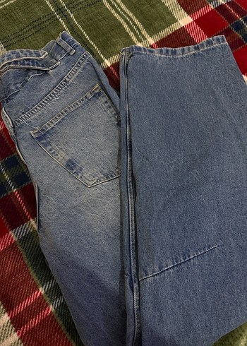 Kadın Gri Mavi Bol Kesim Kot Pantolon - Görsel 2