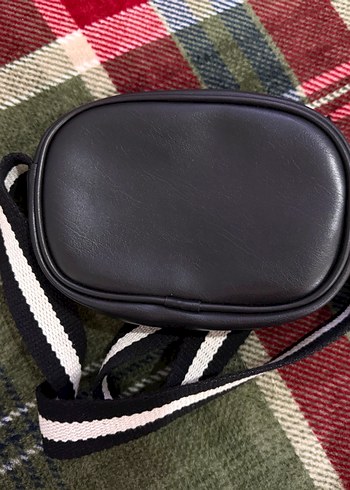 Siyah Deri Zebra Desenli Çanta - Görsel 2